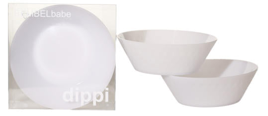 BEMBELbabe | Dippi, Dippche | Schüssel 400 ml | 4 Schüsseln in verschiedenen Farbkombinationen