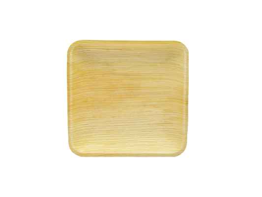 Naturblatt | Palmblatt Teller | quadratisch | 20 x 20 cm | 25 Stück