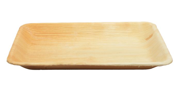 Naturblatt | Palmblatt Teller | rechteckig | 23 x 16 cm | 25 Stück