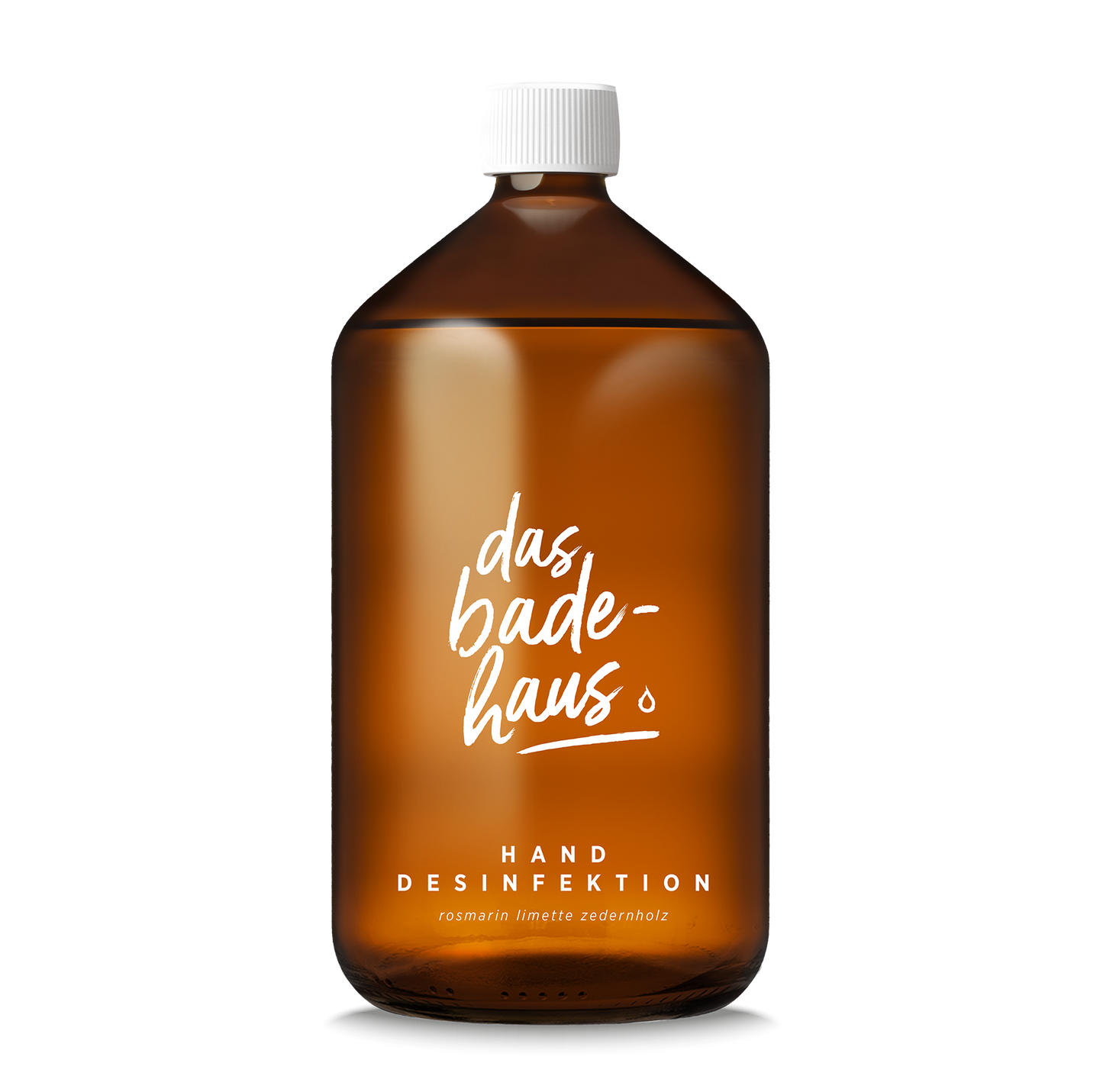 DAS BADEHAUS | Nachschub hygienische Handdesinfektion | 1000 ml | Glasflasche