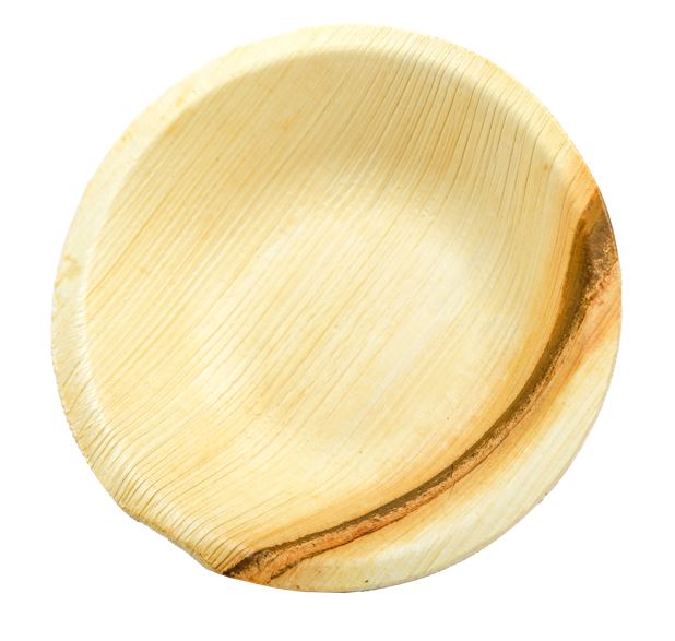 Naturblatt | Palmblatt Schale | rund | Ø 13 cm | 25 Stück