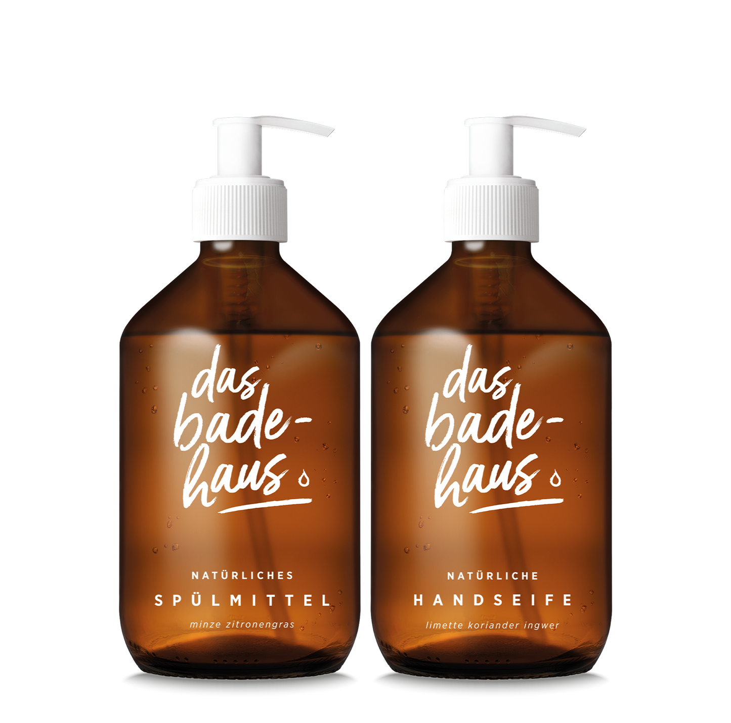 DAS BADEHAUS | natürliches Duo für die Küche | Set aus natürlicher Handseife (500 ml) und natürlichem Spülmittel (500 ml)