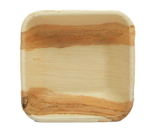 Naturblatt | Palmblatt Schale | quadratisch | 13 x 13 cm | 25 Stück