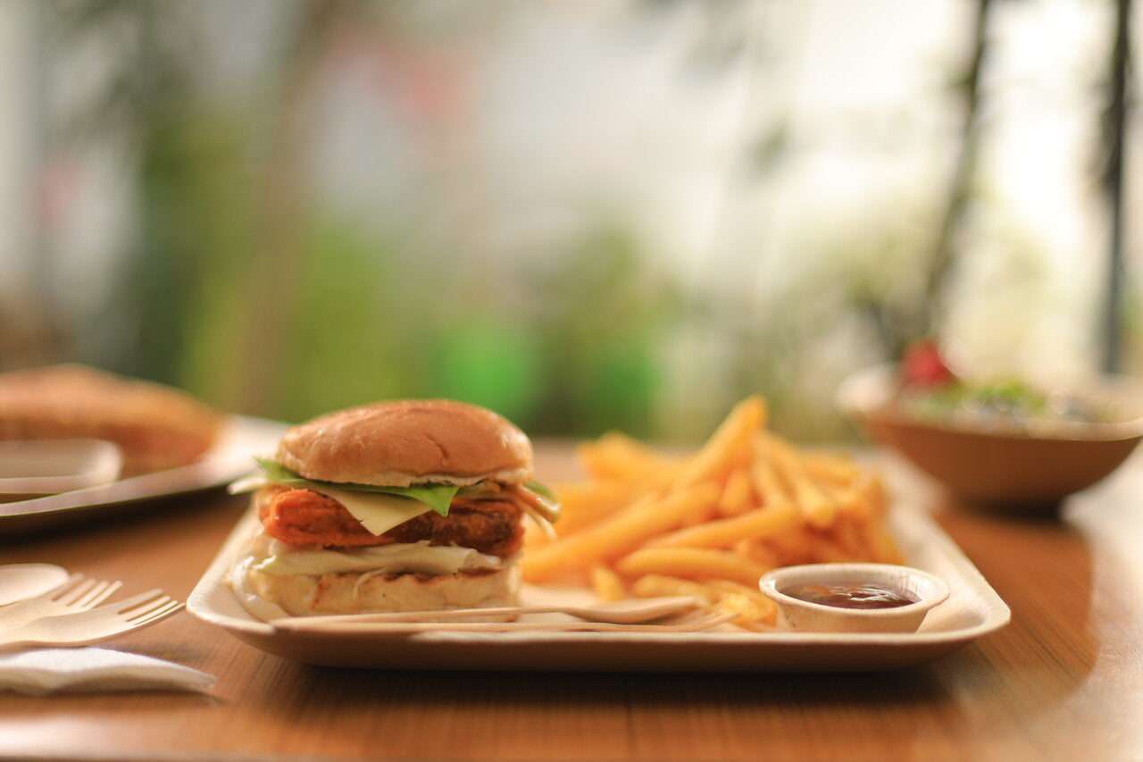 Naturblatt | Palmblatt Teller | quadratisch | 25 x 25 cm | 25 Stück