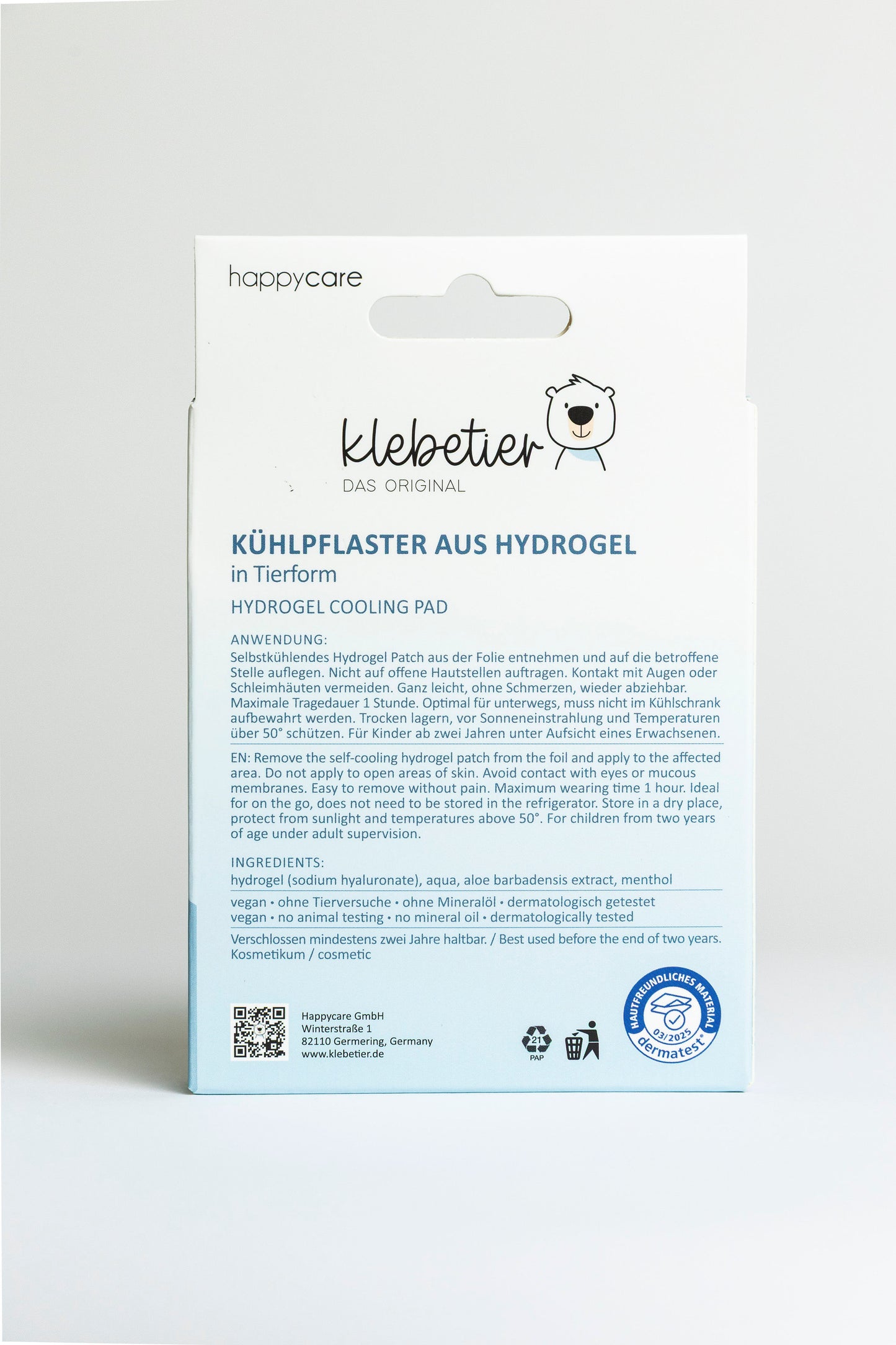 Klebetier | Kühlpflaster für Kinder