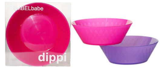BEMBELbabe | Dippi, Dippche | Schüssel 400 ml | 4 Schüsseln in verschiedenen Farbkombinationen