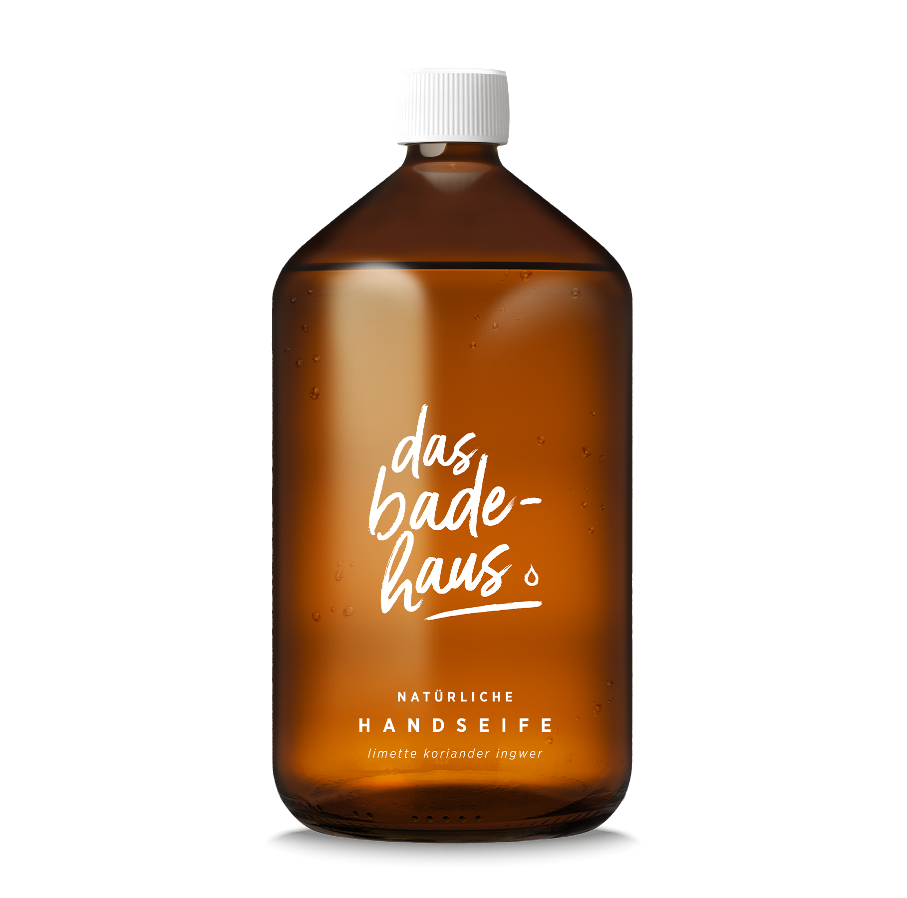 DAS BADEHAUS | Natürlicher Nachschub Handseife | 1000 ml | Glasflasche