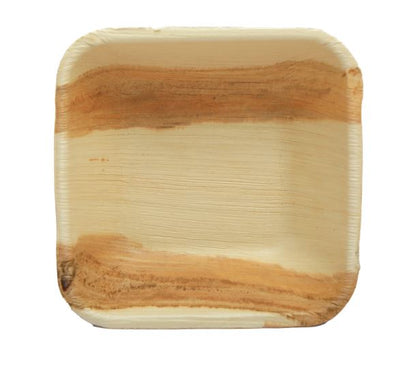 Naturblatt | Palmblatt Schale | quadratisch  | 13 x 13 cm | 25 Stück