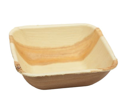 Naturblatt | Palmblatt Schale | quadratisch  | 13 x 13 cm | 25 Stück